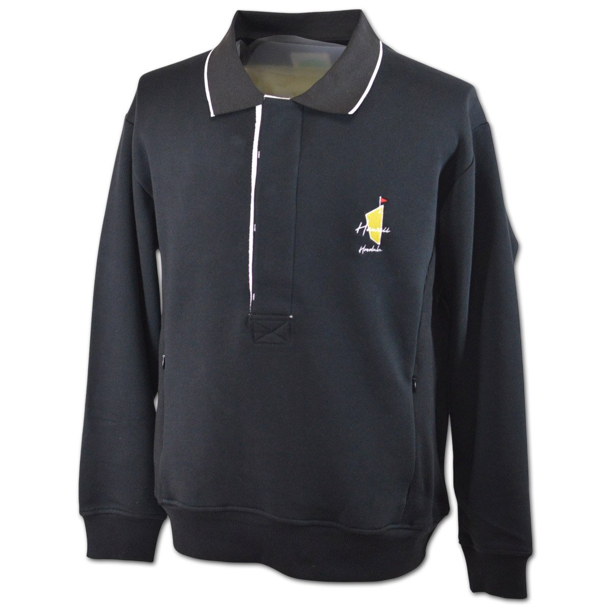 2025秋冬新作【サルベージパブリックコレパ】メンズ 長袖ポロシャツ L 黒 SVKA5021 BK SALVAGE PUBLIC Kolepa ゴルフ @拍卖