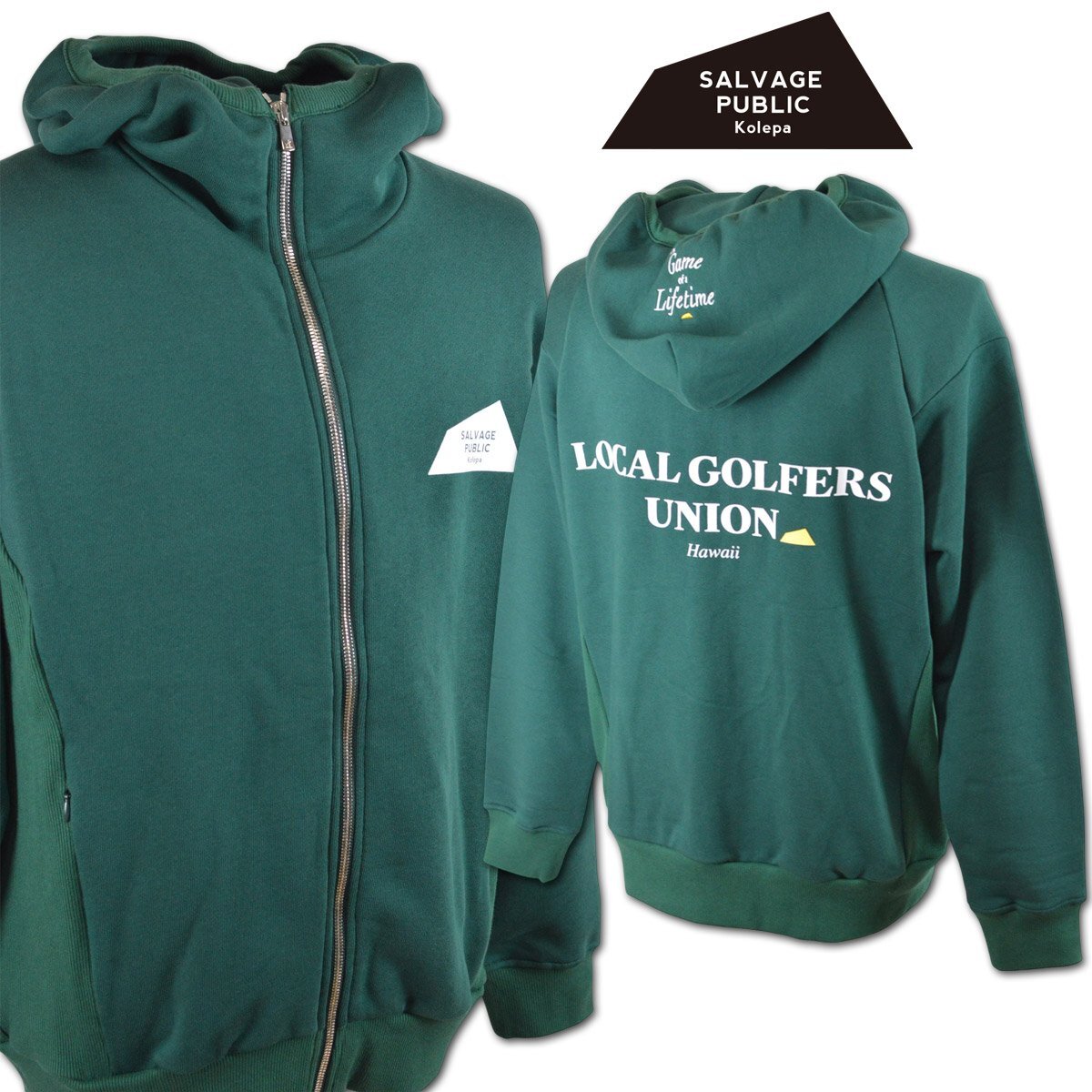 2025秋冬新作【サルベージパブリックコレパ】メンズ パーカーブルゾン L グリーン SVKA5002 NV SALVAGE PUBLIC Kolepa ゴルフ @拍卖