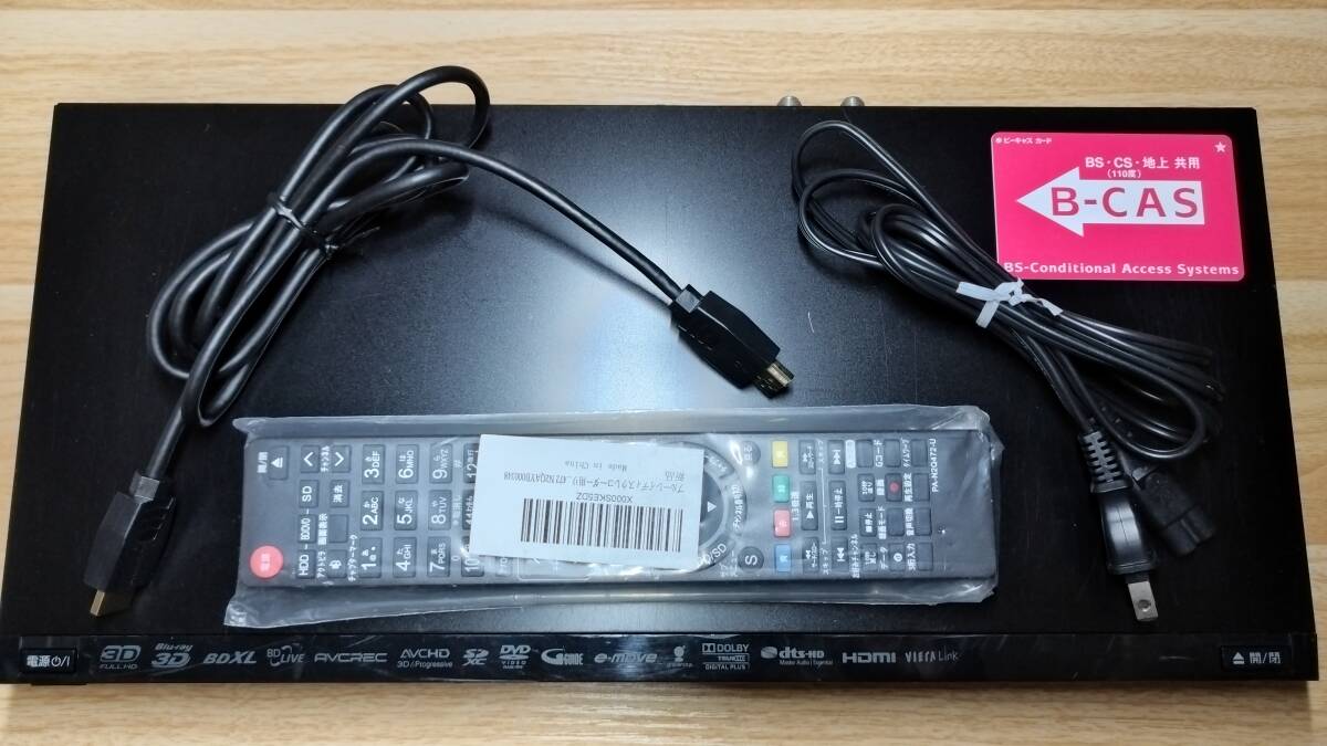 【HDD:500GB⇒8TB】Panasonic DMR-BZT720◆Western Digital:WD80EFZX内蔵 3番組同時録画! ☆新品互換リモコン,HDMIケーブル等々付属拍卖