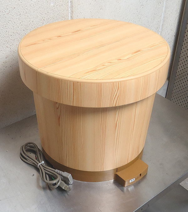 中古 ① 業務用 スズモ 鈴茂 SUZUMO 寿司シャリ お櫃型 ロボット SSG-GTO型 木目仕様 作動良好 現状品 傷汚有 すし 寿司ロボ シャリロボ拍卖