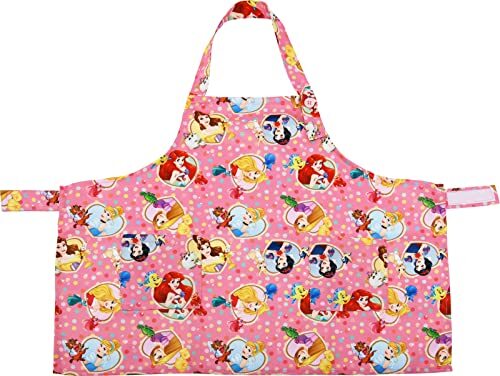 ヤクセル 生地が厚く丈夫な エプロン キッズ 子供用 身長:100~110cm ポケット付き 小学校 調理実習 ディズニ拍卖