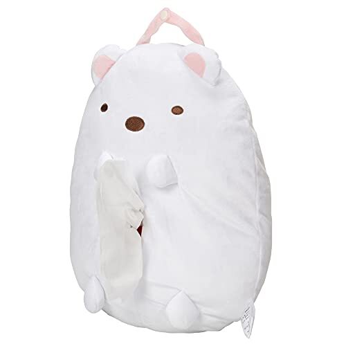 MORIPiLO すみっコぐらし ティッシュケース 吊り下げ (しろくま 壁掛けティッシュボックスカバー) 約40cm拍卖