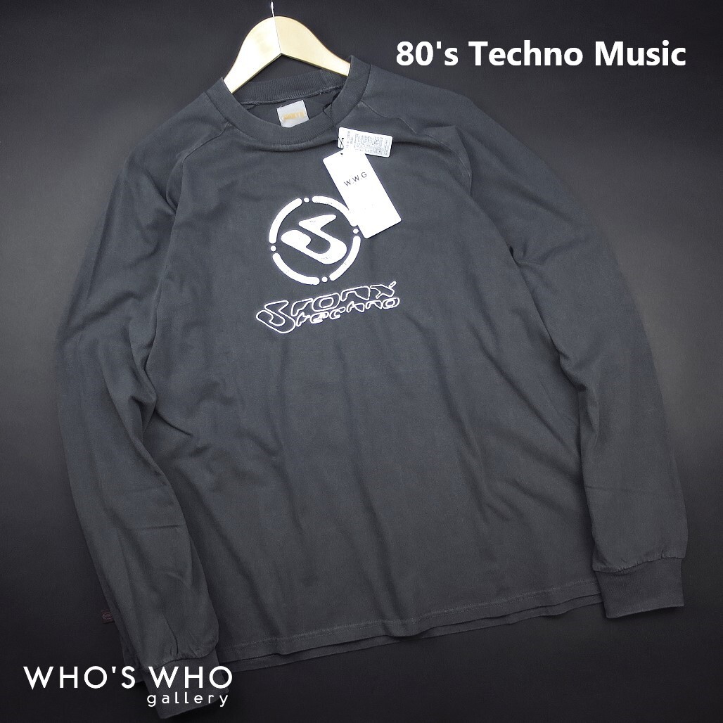新品 ■ WHO'S WHO gallery ピグメント加工 80年代 テクノ ロゴ カットソー 106A16 /チャコ/【F】¥6600 拍卖