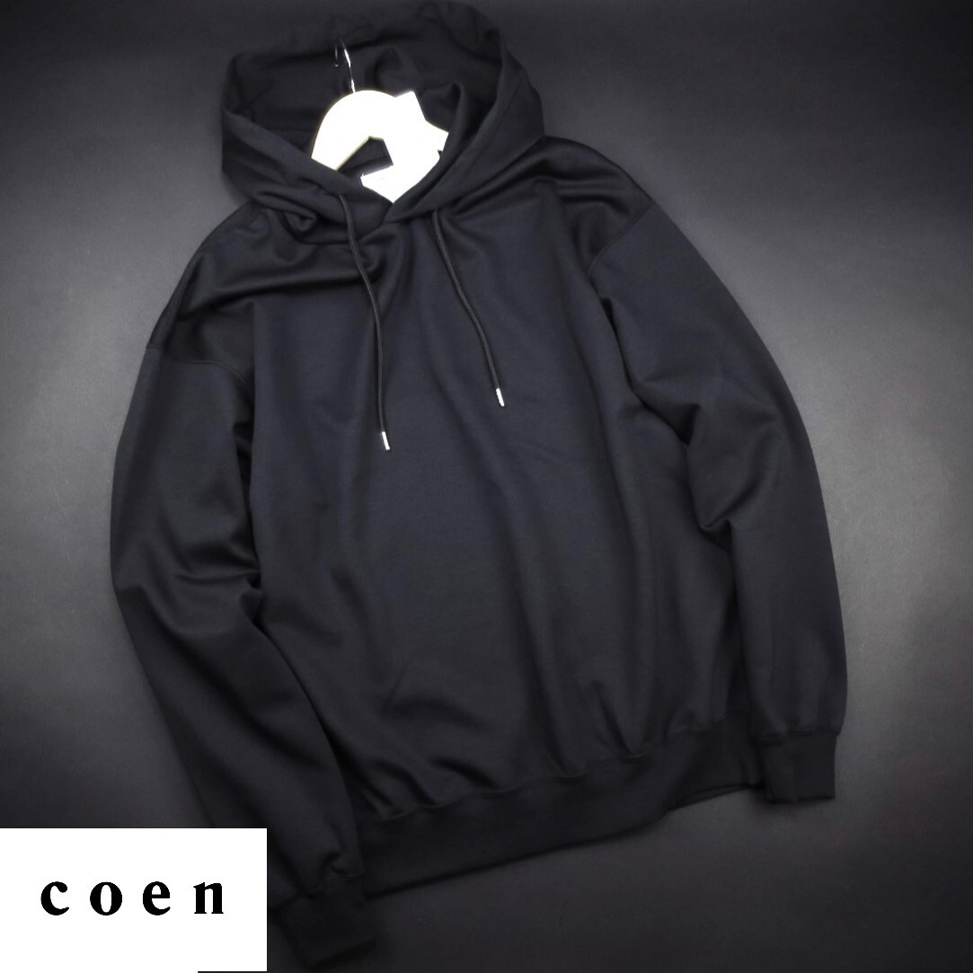 新品 ★ ユナイテッドアローズ コーエン coen ソフト素材 プルオーバーパーカー 0359/09黒/【L】拍卖