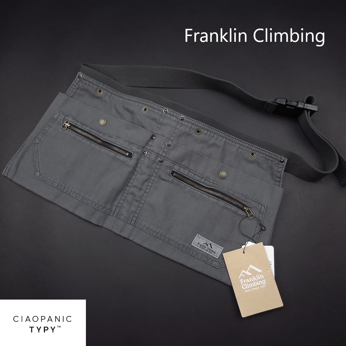 新品 ■ チャオパニック CIAOPANIC TYPY Franklin Climbing フランクリン クライミング ダック エプロンバッグ 212A1/黒拍卖