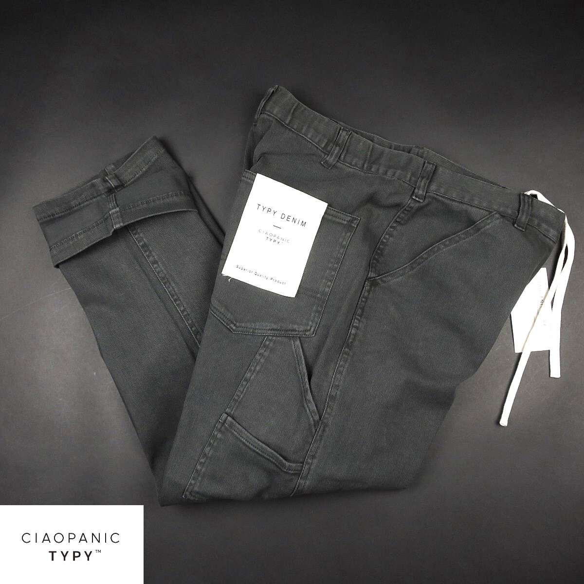 新品 ★ チャオパニック CIAOPANIC TYPY ストレッチ デニム ペインターパンツ 103A2/黒/【M】拍卖