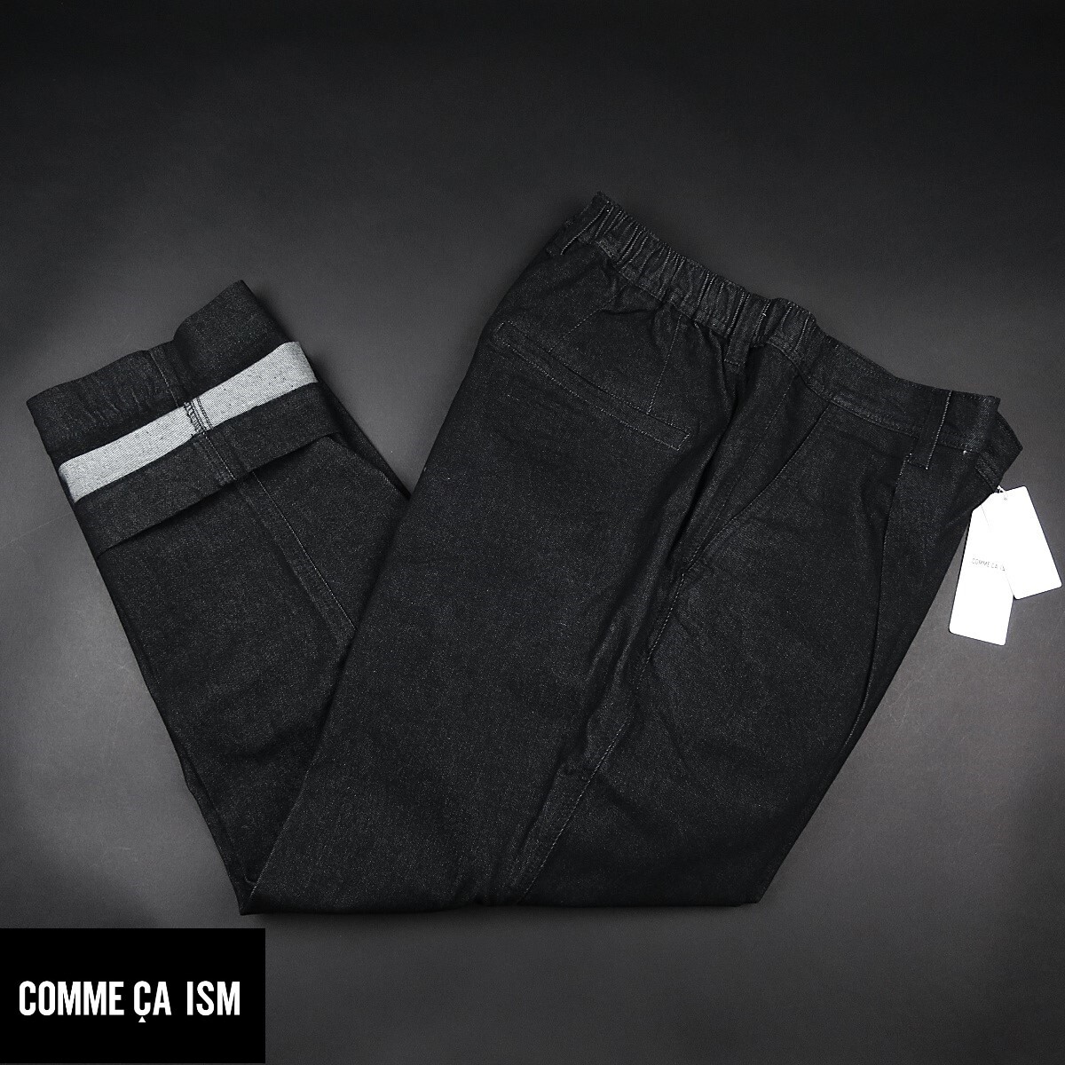 新品 ■ COMME CA ISM コムサイズム デニム 1タック テーパードパンツ PA06/05黒/【M】拍卖