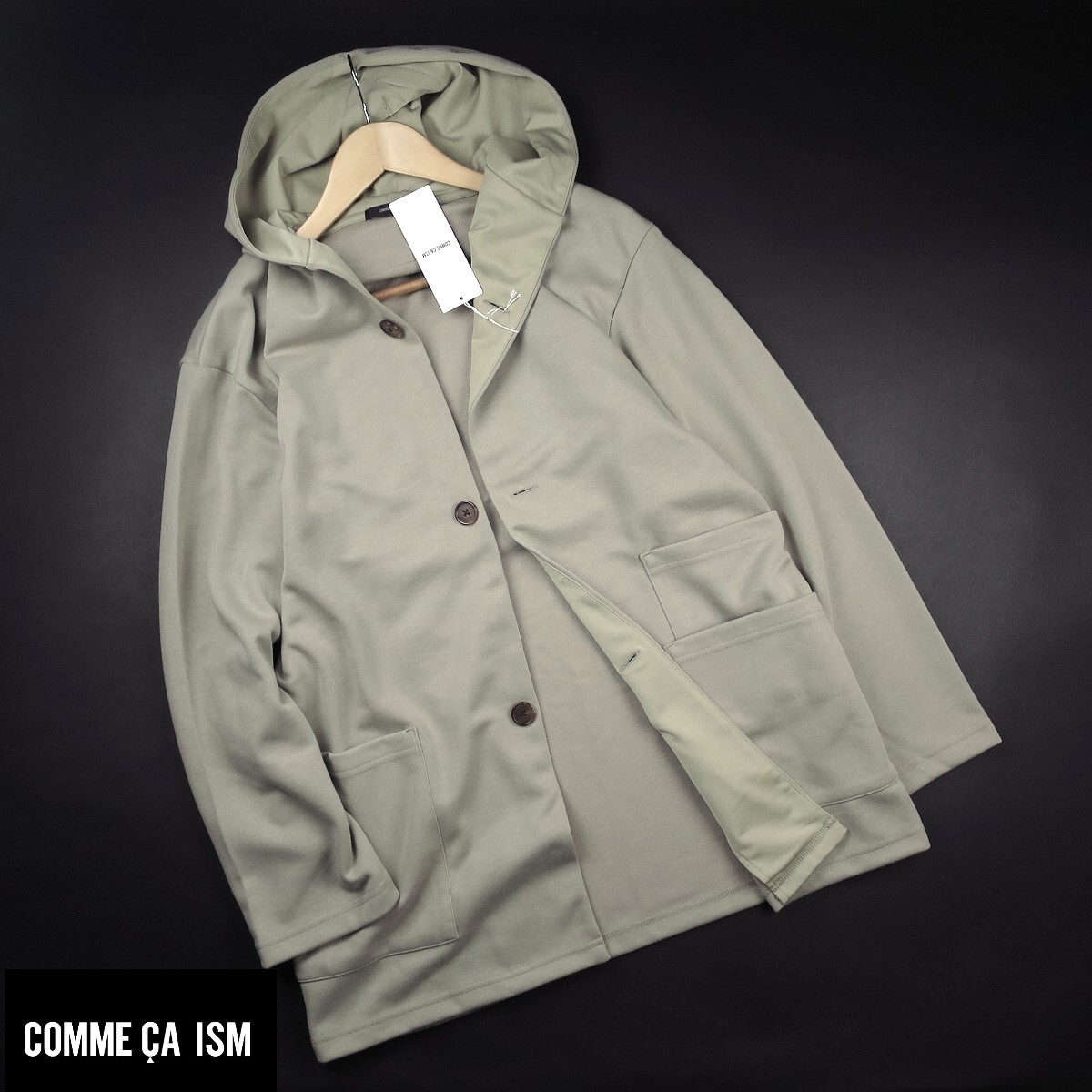 新品 ■ COMME CA ISM コムサイズム ジャージー素材 フーディー カーディガン ウォッシャブル A06/15ベ/【M】拍卖