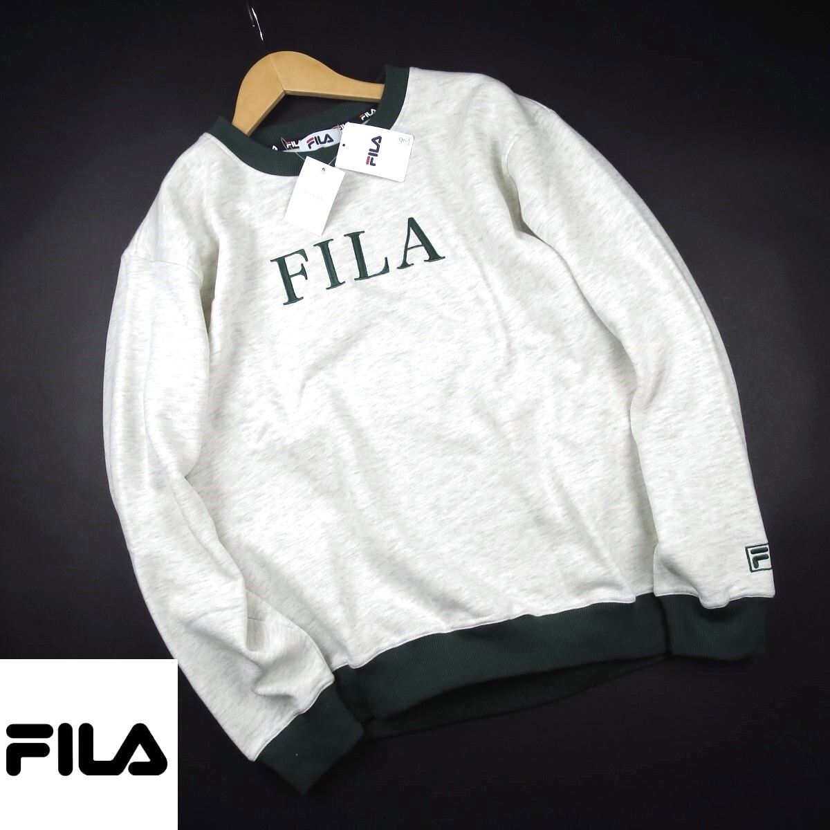新品 ★ ZIP FIVE ジップファイブ 【別注】 【FILA】 刺繍 ロゴ ルーズシルエット 裏起毛 スウェット トレーナー 062/オート/【XL】拍卖
