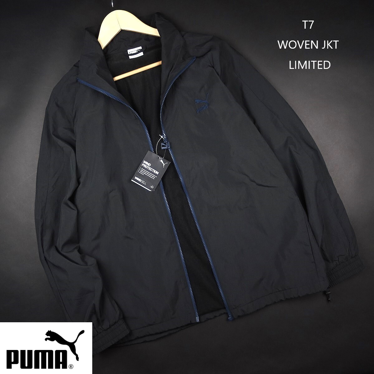 新品 ★ puma プーマ T7 ウーブンジャケット 日本限定 JAPAN LIMITED 092/01黒/【L】/¥14,300拍卖