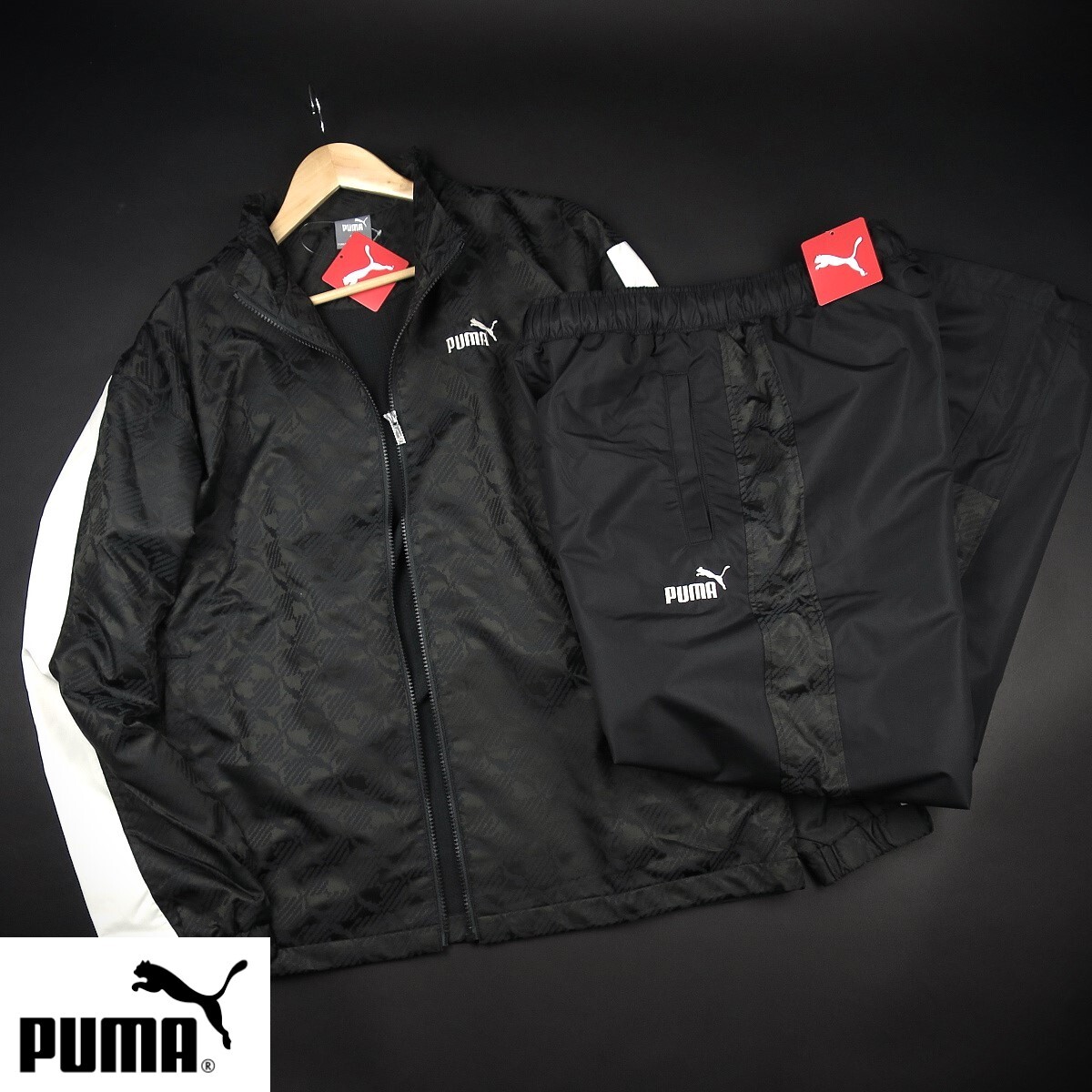 新品 ★ puma プーマ CORE HERITAGE ウーブン AOP セットアップ 581 582 /01黒/【L】¥20,900拍卖