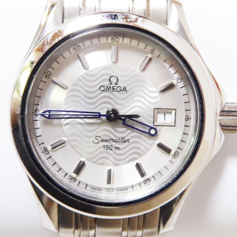 OMEGA オメガ Seamaster シーマスター 120M クオーツ レディース デイト表示 白 電池交換済拍卖