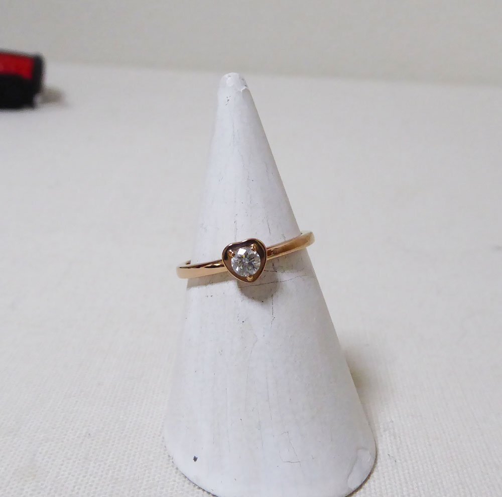 ☆美品☆カルティエ(Cartier)ディアマンレジェ ハートダイヤモンドリング K18PG #50拍卖