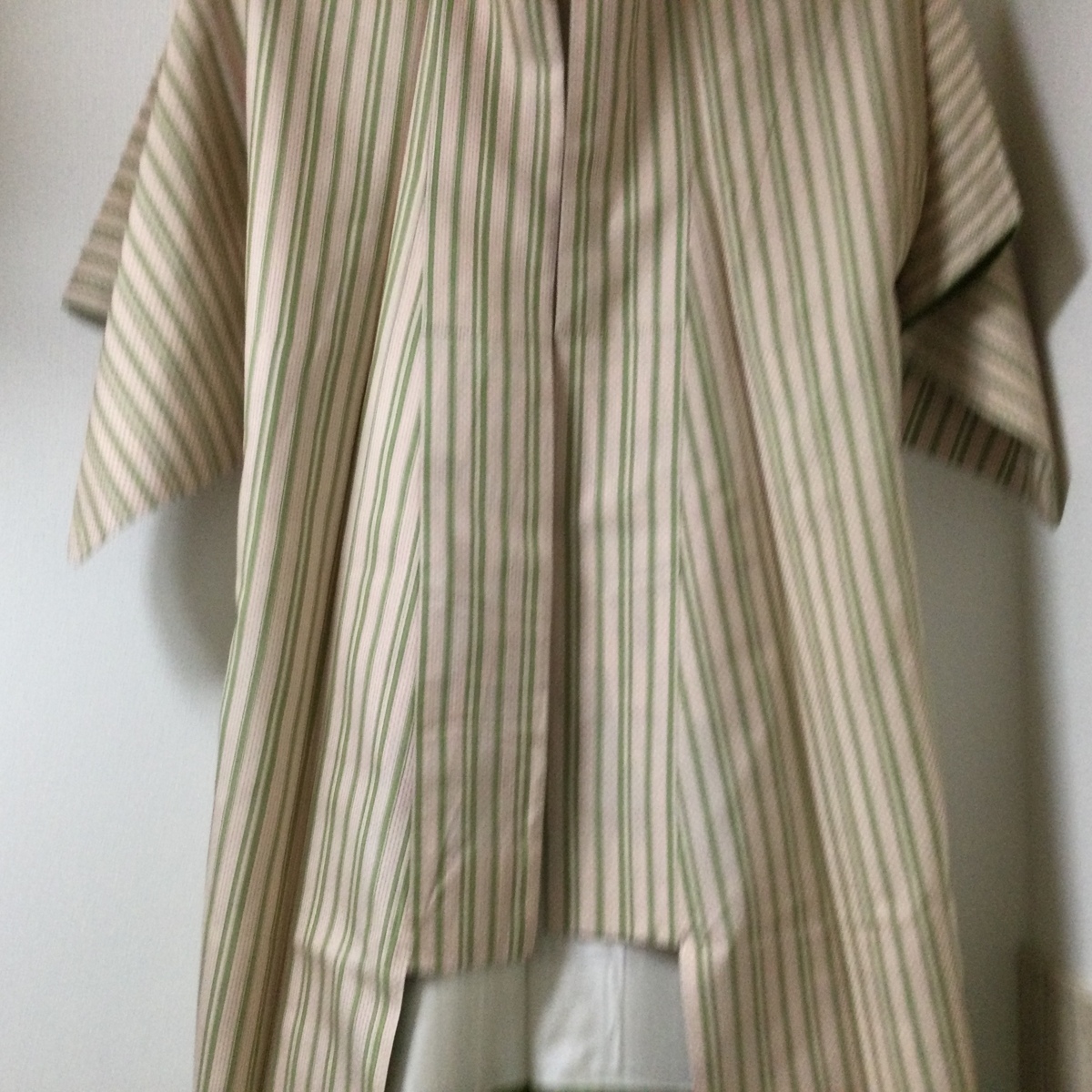 着物 袷 紬 つむぎ ストライプ柄 可愛い柄 カジュアル 呉服 裄68㎝ 着丈161㎝ 拍卖