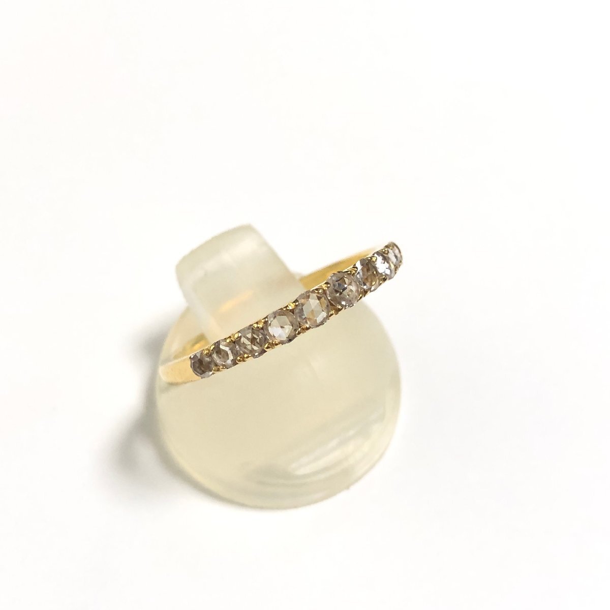 K18 ダイヤモンド 030ct ローズカットダイヤモンド リング イエローゴールド #12 拍卖