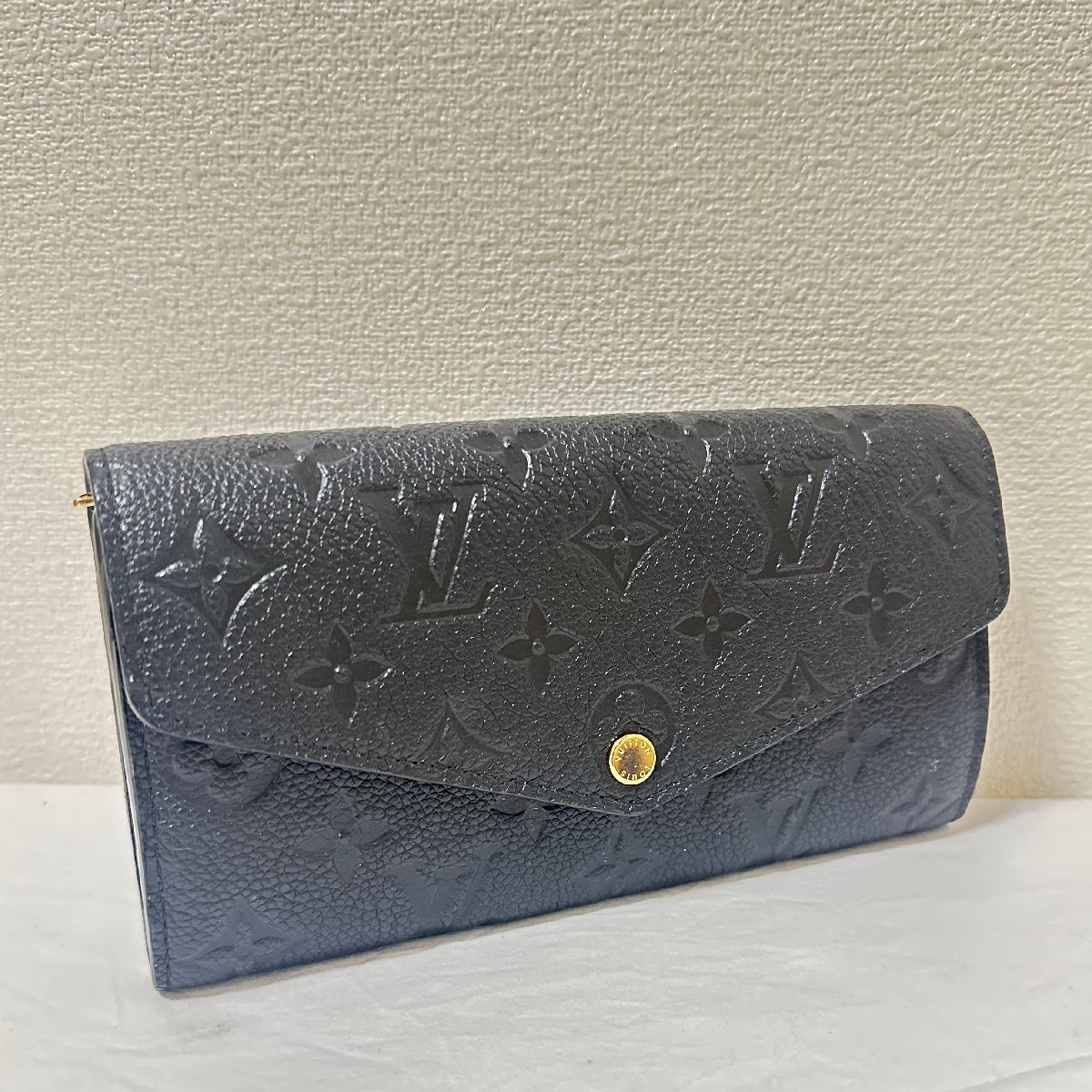 美品 LOUISVUITTON ルイヴィトン ポルトフォイユ・サラ モノグラム アンプラント M82257 長財布 イニシアル拍卖