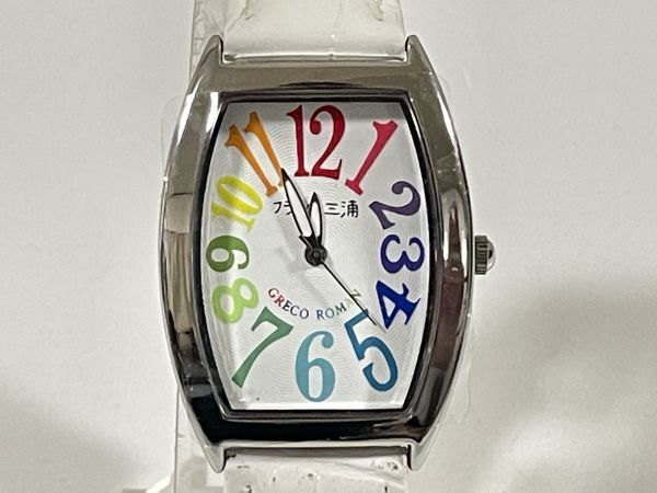 5-44 フランク三浦 時計 FM00K-CRW ホワイト 稼動品 新品拍卖