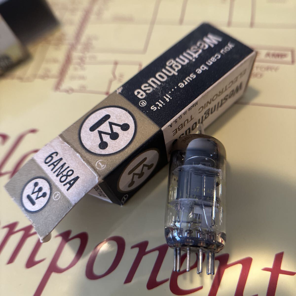 売値4500円 NOS 真空管 WEC 6AN8A Westinghouse拍卖