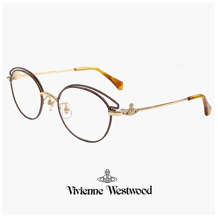 新品 ヴィヴィアンウエストウッド メガネ 40-0033 c02 Vivienne Westwood レディース 眼鏡 40-0033-2 オーバル 型 ブロー オーブ βチタン拍卖