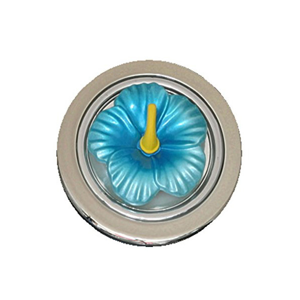 HKB/東栄産業:ホーンボタン メッキ ブルー/シルバー 『ハイビスカス』/HK72 ht拍卖