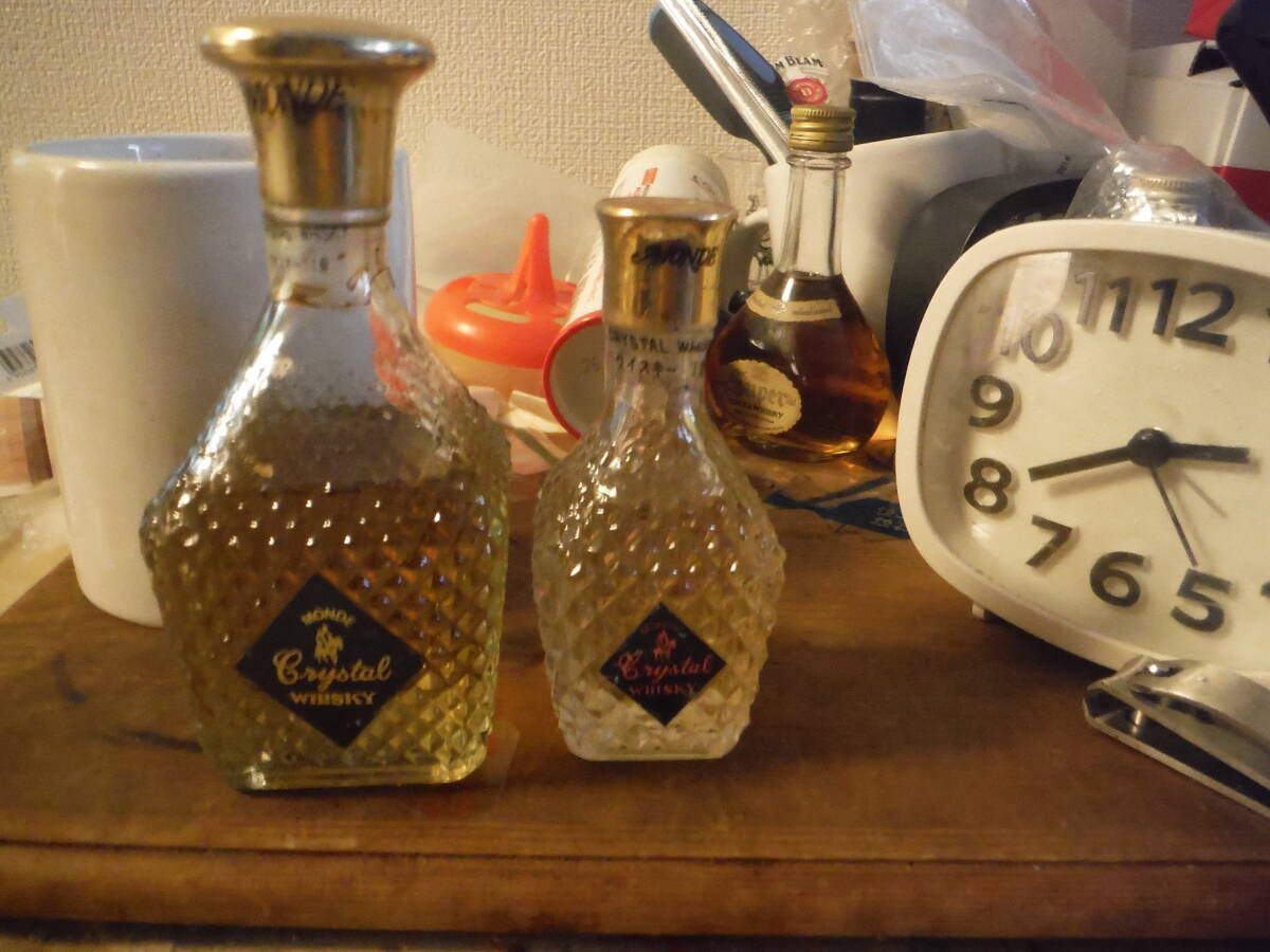 ミニボトル 2種 未開封 古酒 モンデ  クリスタルウイスキー  100ml 50mlミニボトル拍卖