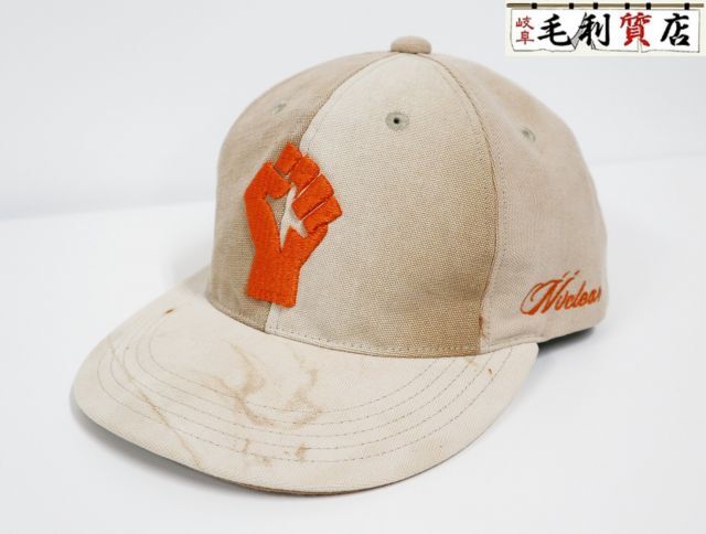 greatLAnd x NVCLEAR ANGRY for ALL CAP ヴィンテージ加工 ベージュ オレンジ 美品 【中古】 キャップ 帽子拍卖