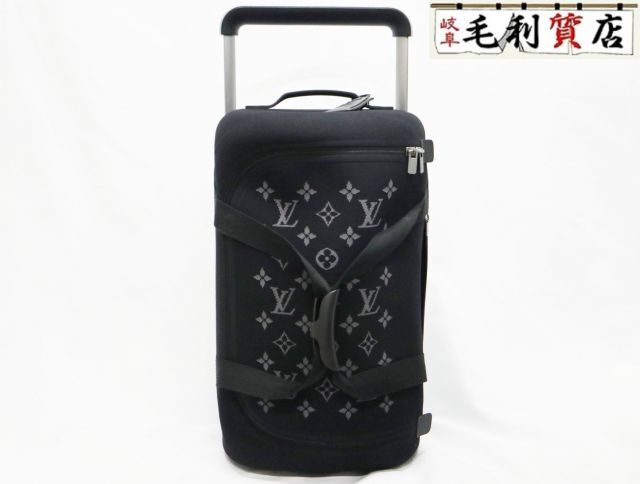 ルイヴィトン LOUIS VUITTON ホライゾンソフト 2R55 キャリーケース M20125 ニット ブラック スーツケース バッグ拍卖