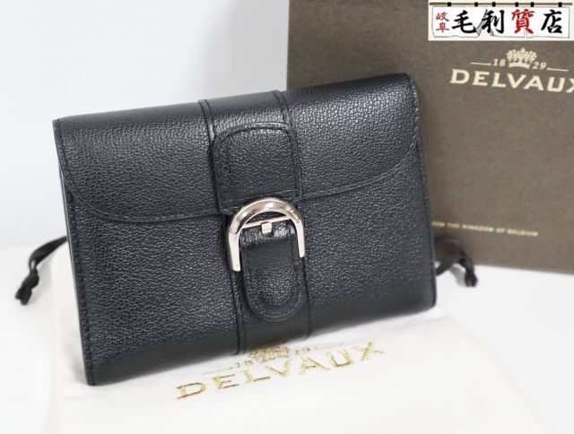 デルヴォー DELVAUX ブリヨン コンパクト ウォレット AB0616AAU099ZPA カーフレザー ブラック 美品 【中古】 財布拍卖