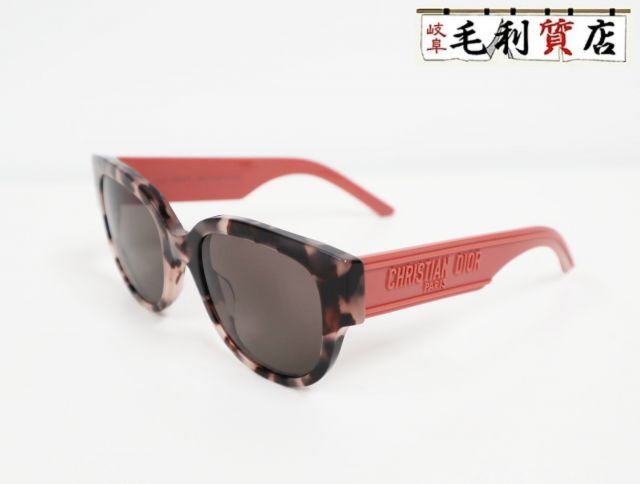クリスチャンディオール CHRISTIAN DIOR WILDIOR BU 25G0 ロゴ ピンク ハバナ ユニセックス 美品 サングラス拍卖