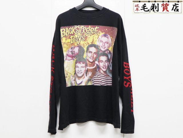 VINTAGE ヴィンテージ 90s BACKSTREET BOYS MEMBERS PHOTO バックストリート ボーイズ フォトプリント 長袖拍卖