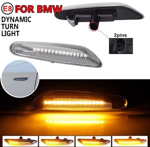 流星ウインカー♪ シーケンシャルウインカー♪ サイドマーカー BMW E90 320i 323i 325i 325xi 330i 330xi 335i 3シリーズ セダン クリア拍卖
