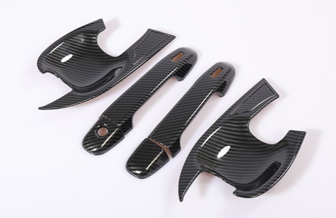 スポーティ全開♪ カーボン ルック ドアハンドル カバー ドアノブ & プロテクター C-HR NGX10 NGX50 ZYX11 S-T G-T S G GRスポーツ拍卖