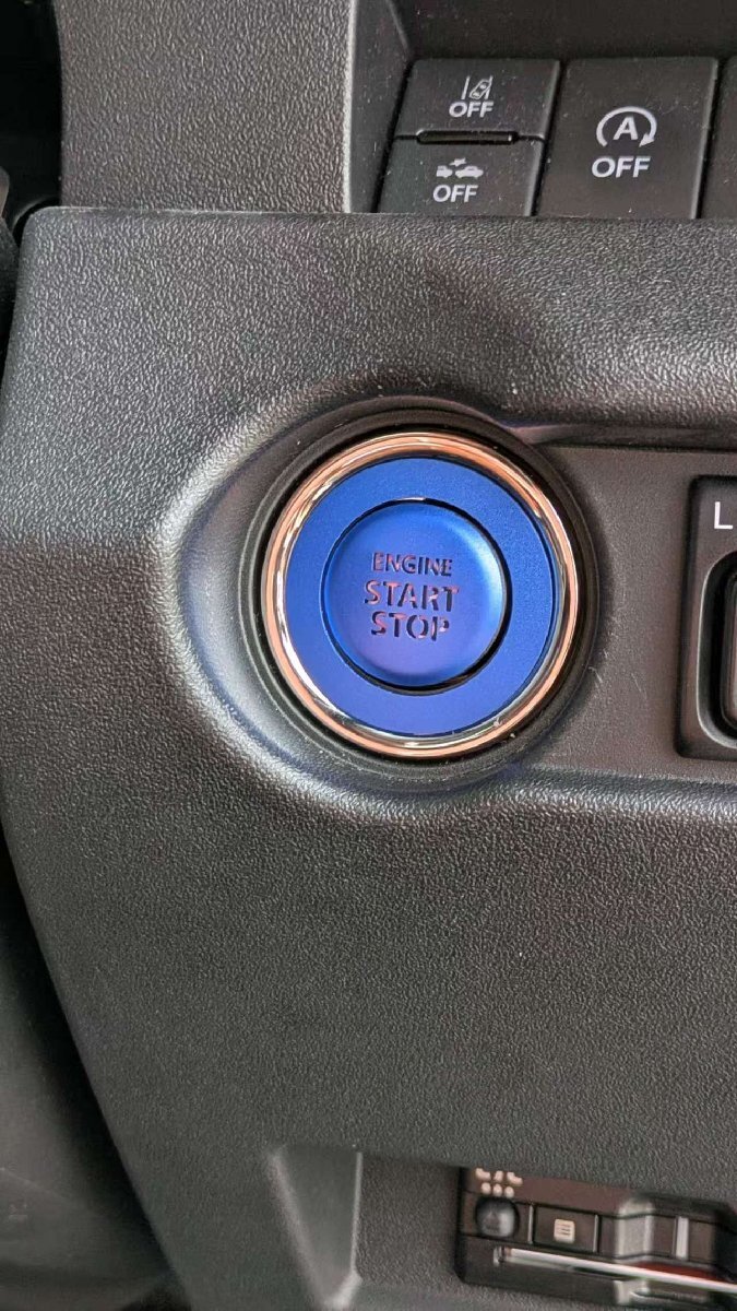 セット割♪ デザイン性UP♪ エンジン スターター スイッチ カバー リング 青 デリカ D:2 MB37S ハイブリッド MX MZ カスタムハイブリッドMV拍卖