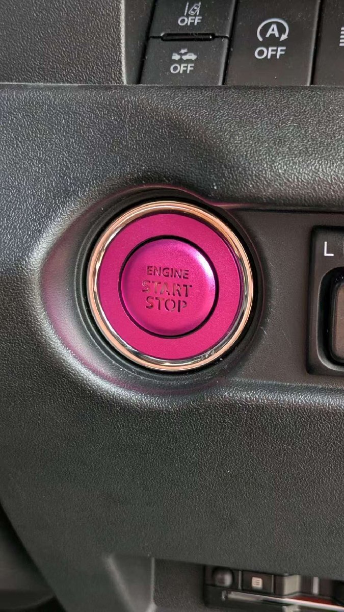 セット割♪ デザイン性UP♪ エンジン スターター スイッチ カバー リング ピンク クロスビー MN71S ハイブリッド MX MV MZ拍卖