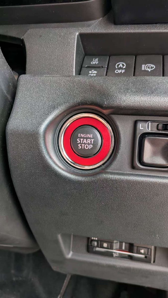 デザイン性UP♪ エンジン スターター スイッチ リング 赤 スペーシアカスタムZ MK42S ベースグレード ターボ拍卖