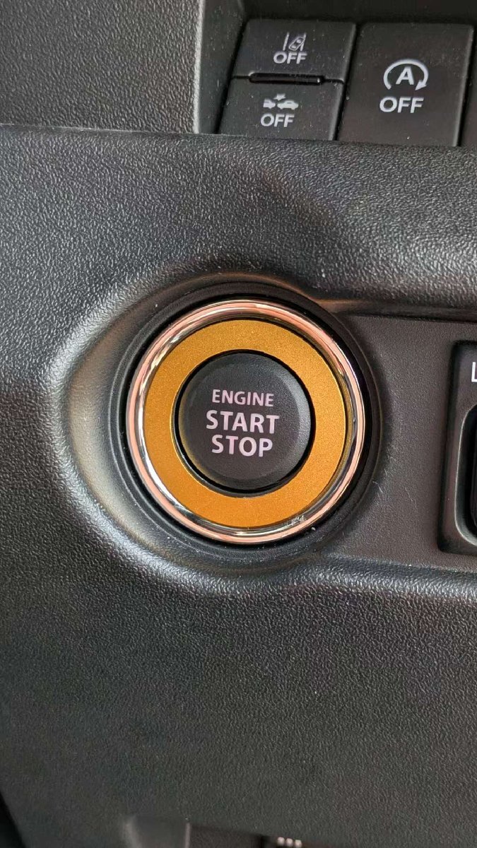 デザイン性UP♪ エンジン スターター スイッチ リング 金 スペーシア MK32S MK42S G X T Gリミテッド拍卖