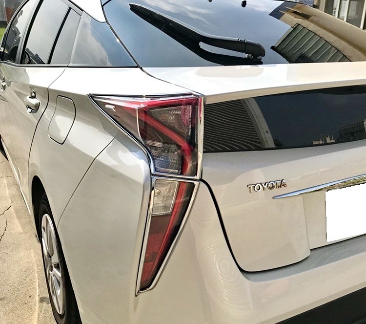 トヨタ メッキ テールライト テールランプ リング プリウス 50系 ZVW50 ZVW51 ZVW55 E S A プレミアム ツーリングセレクション拍卖