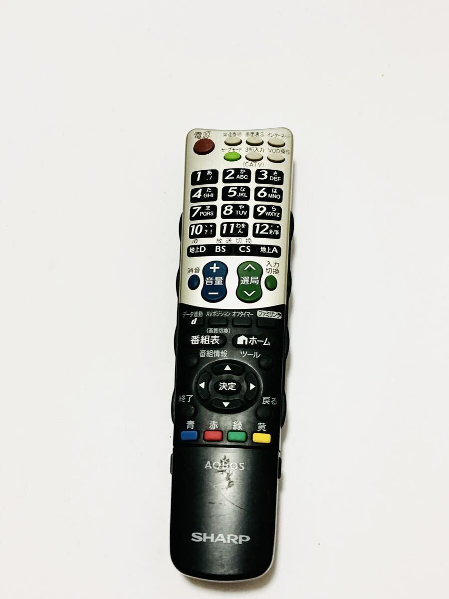 定 純正品☆■SHARP(シャープ)■ AQUOS テレビ リモコン ≪GA835WJSA≫ 動作品 20101130拍卖