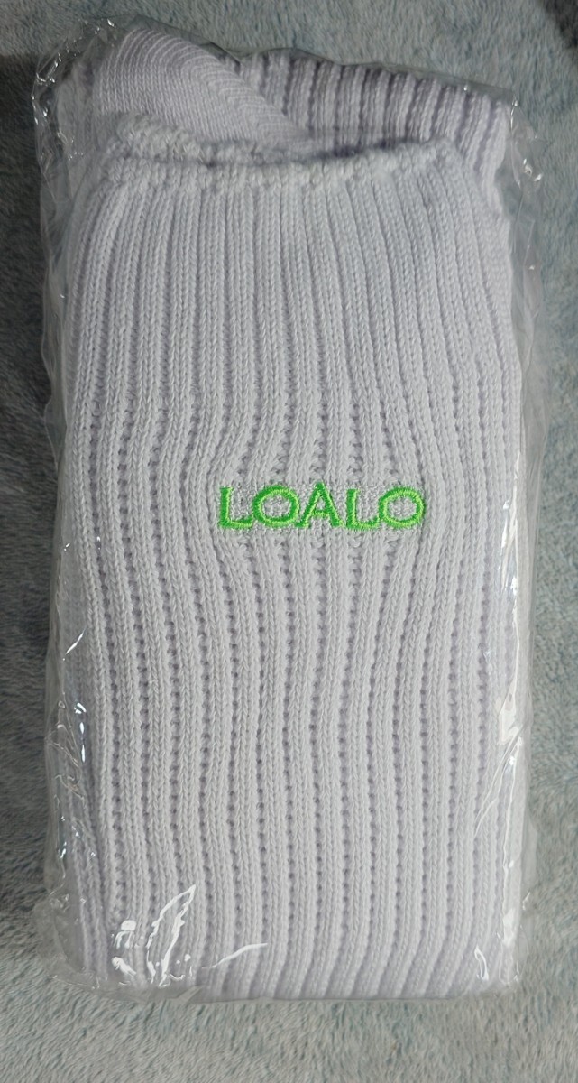 LOALO ハイパールーズソックス 200cm グリーンロゴ 総丈200センチ ワンポイント 刺繍付き拍卖