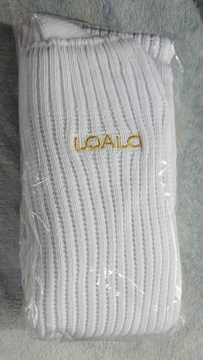 LOALO ハイパールーズソックス 200cm ゴールドロゴ 総丈200センチ ワンポイント 刺繍付き拍卖