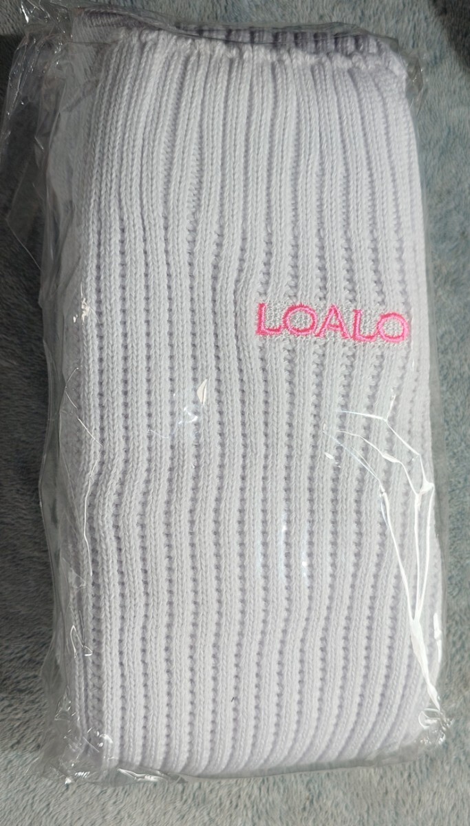 LOALO ハイパールーズソックス 200cm ネオンピンクロゴ 総丈200センチ ワンポイント 刺繍付き拍卖