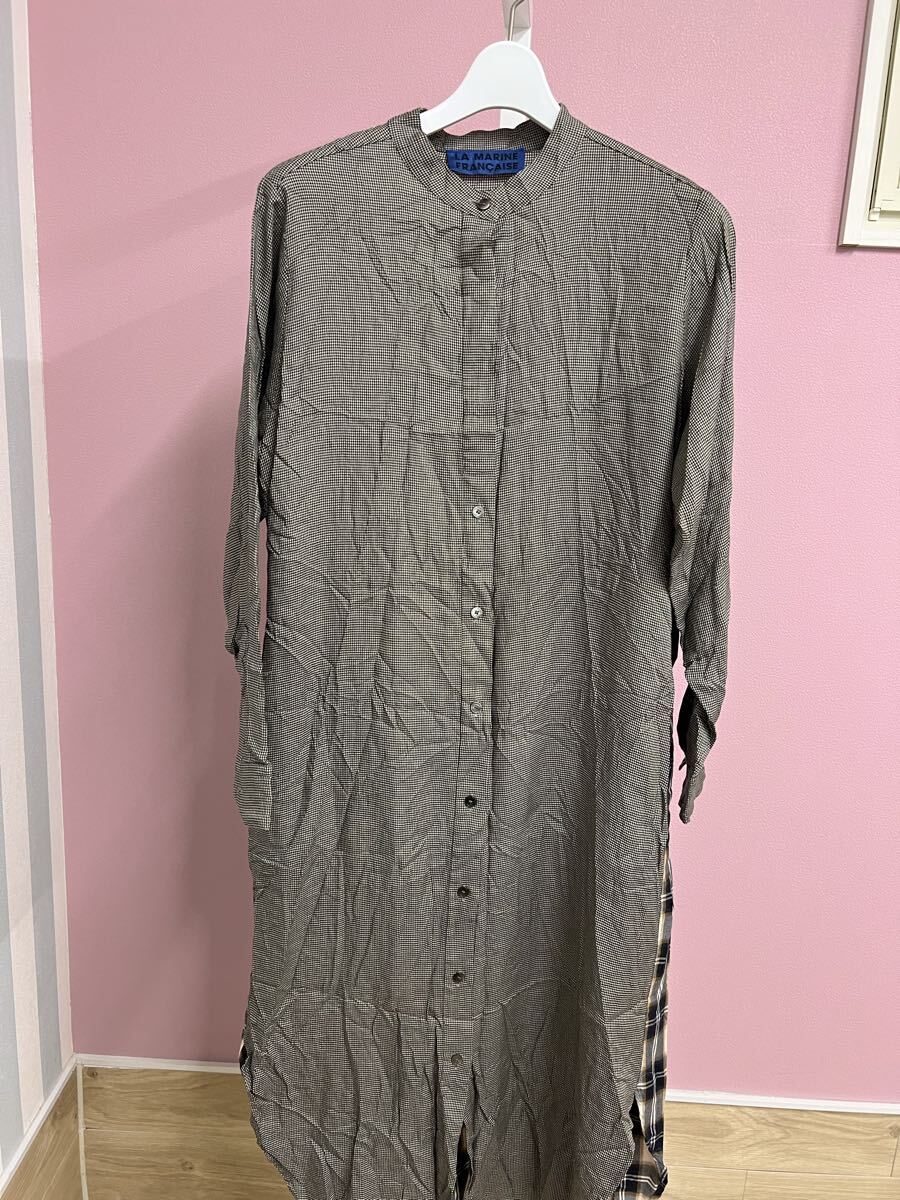 マリンフランセーズ LA MARINE FRANCAISE チェックシャツワンピース拍卖