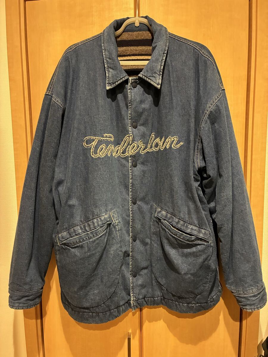 美品 テンダーロイン TENDERLOIN DENIM BLANKET COACH JKT デニムブランケットコーチジャケット Gジャン ジージャン Mサイズ ブルー拍卖