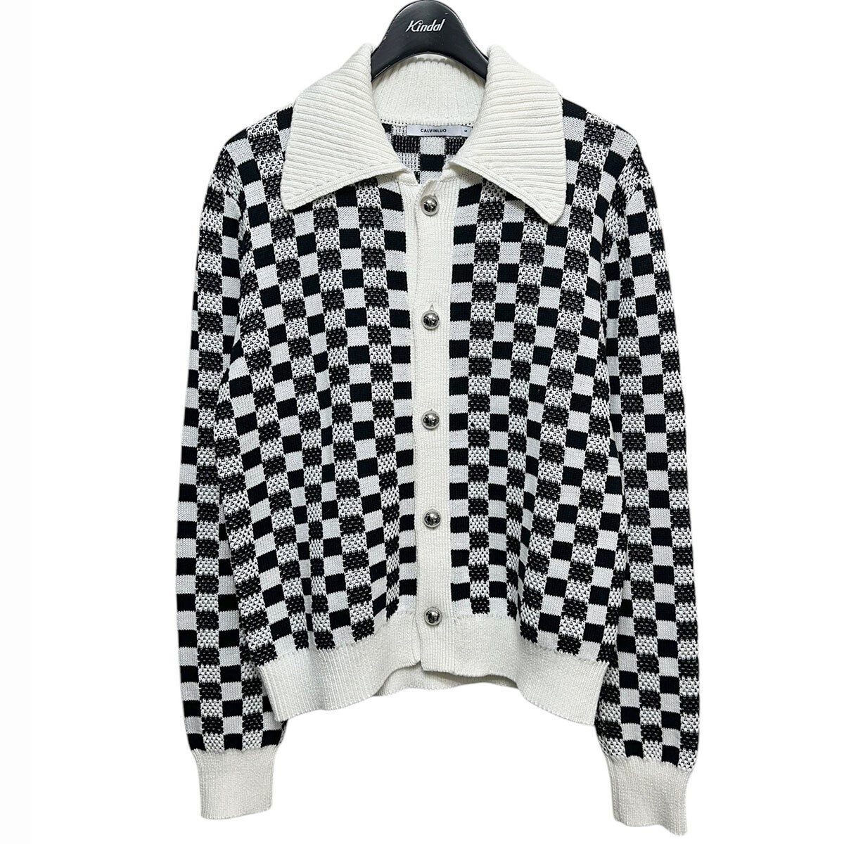 CALVINLUO ビックカラーニットカーディガン 8071000152206拍卖