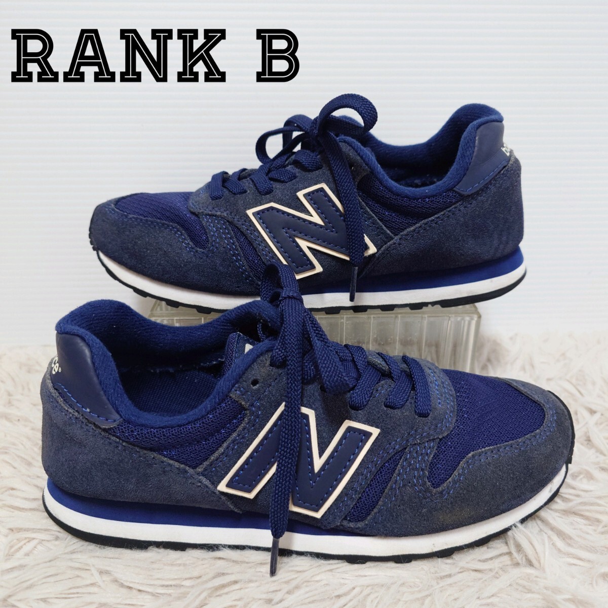 new balance 373 ニューバランス スニーカー 靴 22.5cm レディース ネイビー 紺色拍卖