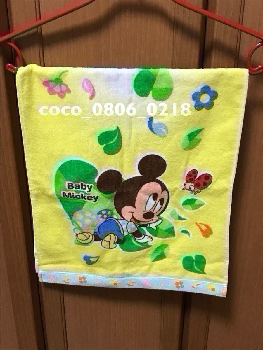 ♪ディズニーストア フェイスタオル Disney Store【未使用】ベビー ミッキー ミニー拍卖