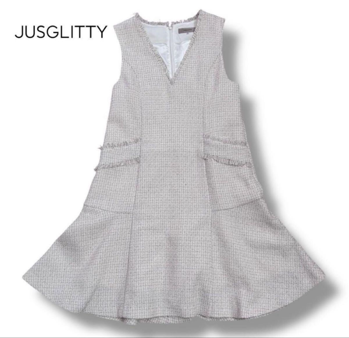 【JUSGLITTY】ツイードワンピース拍卖