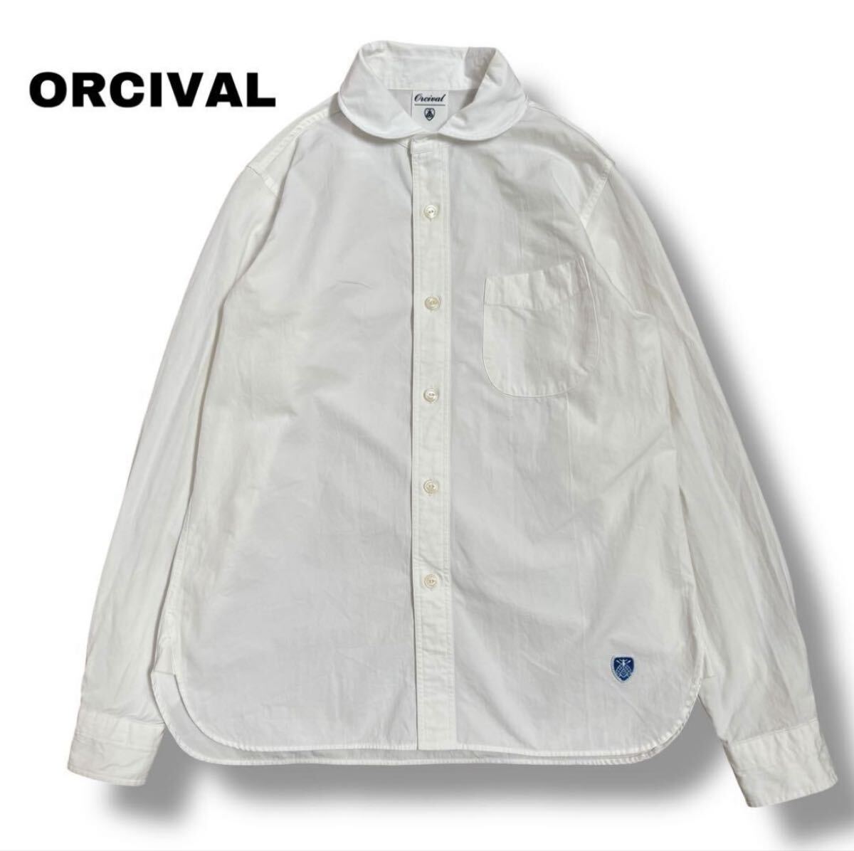 【ORCIVAL】クラシック ラウンドカラー シャツ 1拍卖