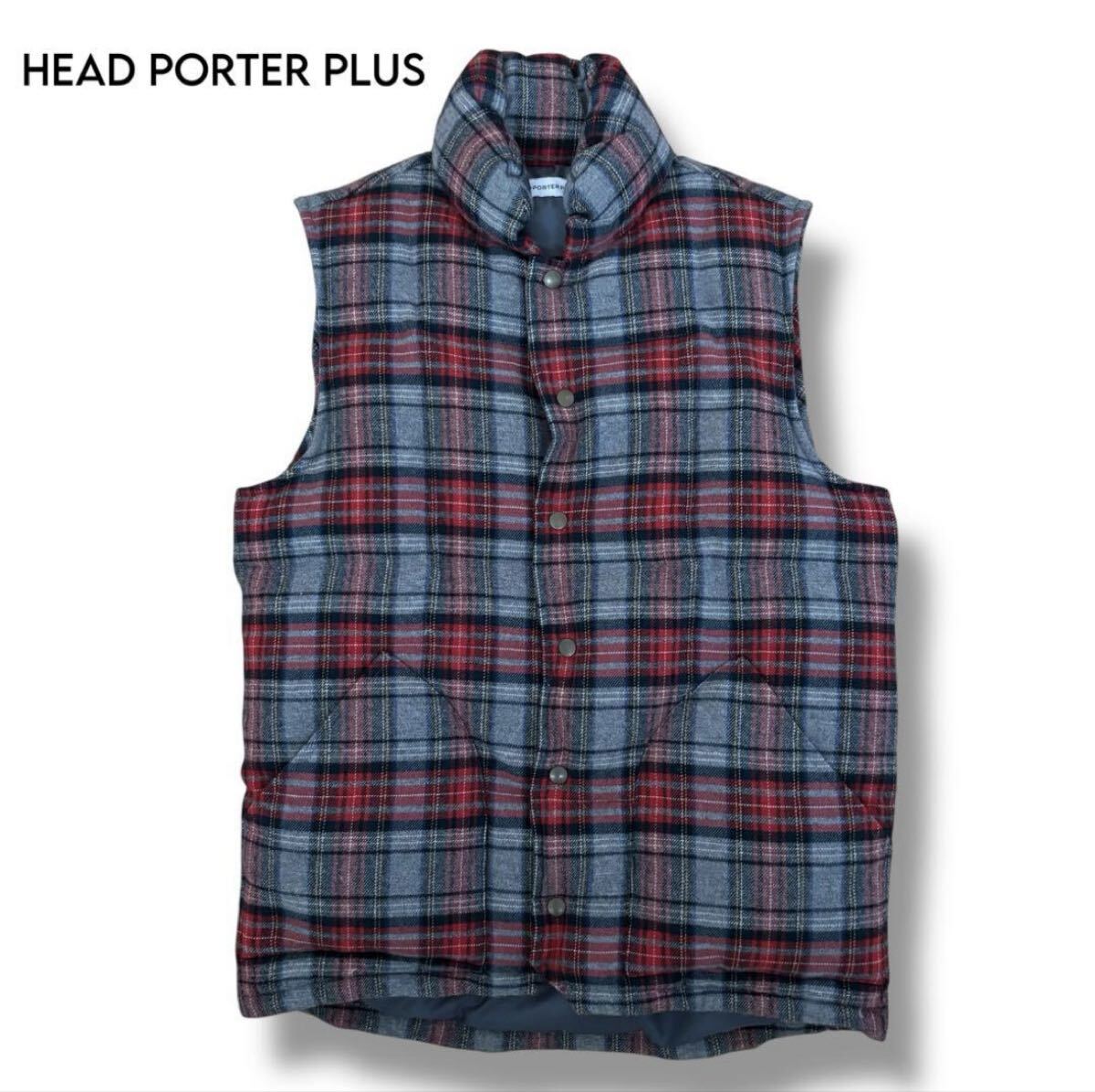 【HEAD PORTER PLUS】ダウンフェザーベスト M拍卖