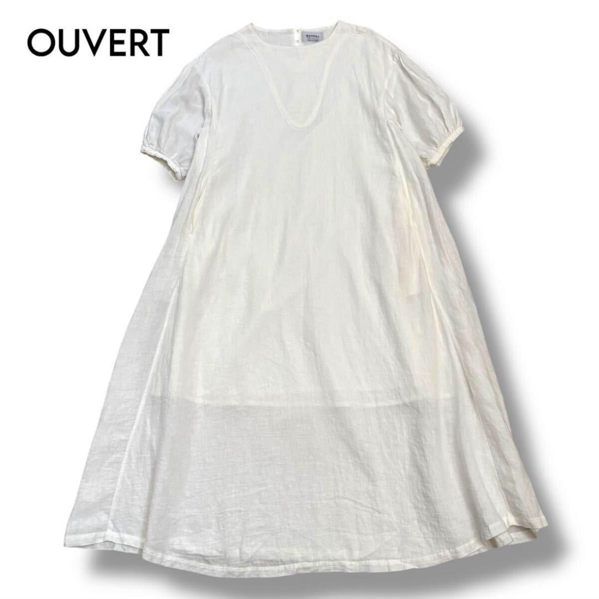 【OUVERT】リネンロングワンピース 日本製拍卖
